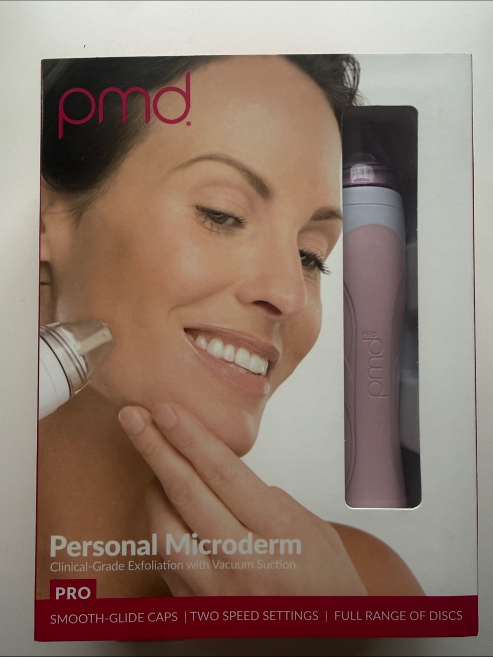 PMD Personal Microderm Pro Facial Device - Pink and White